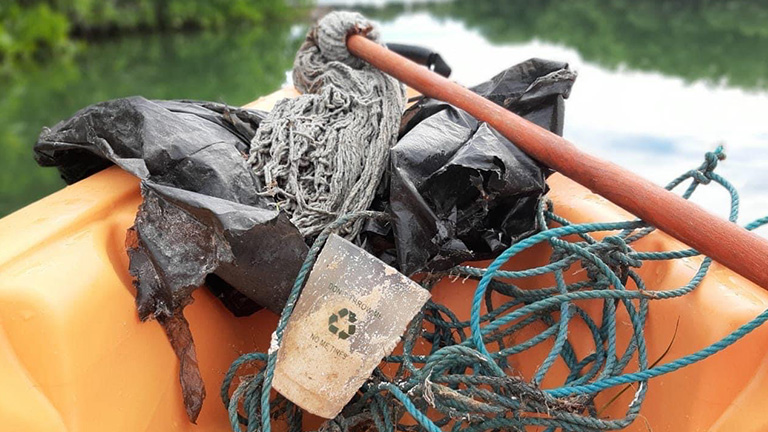 Trash taken our from nichupté lagoon